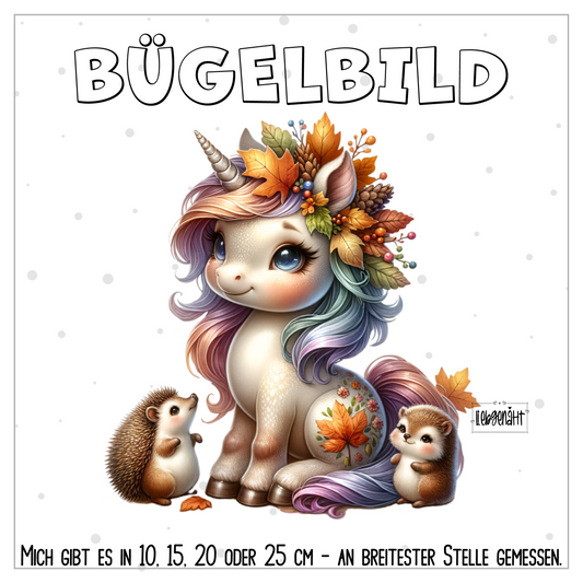 VORBESTELLUNG | BÜGELBILD | HERBST EINHORN