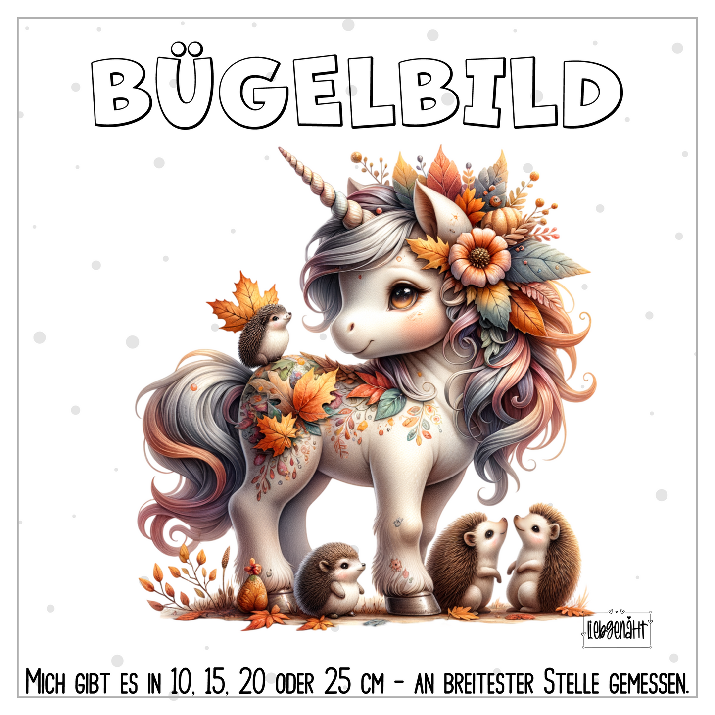 VORBESTELLUNG | BÜGELBILD | HERBST EINHORN 2