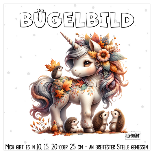 VORBESTELLUNG | BÜGELBILD | HERBST EINHORN 2