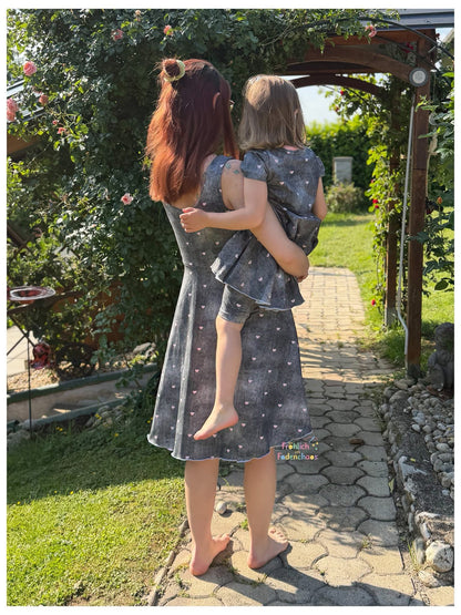 VORBESTELLUNG | DENIM | MITTELGRAU | ROSA HERZEN | PANDA SERIE