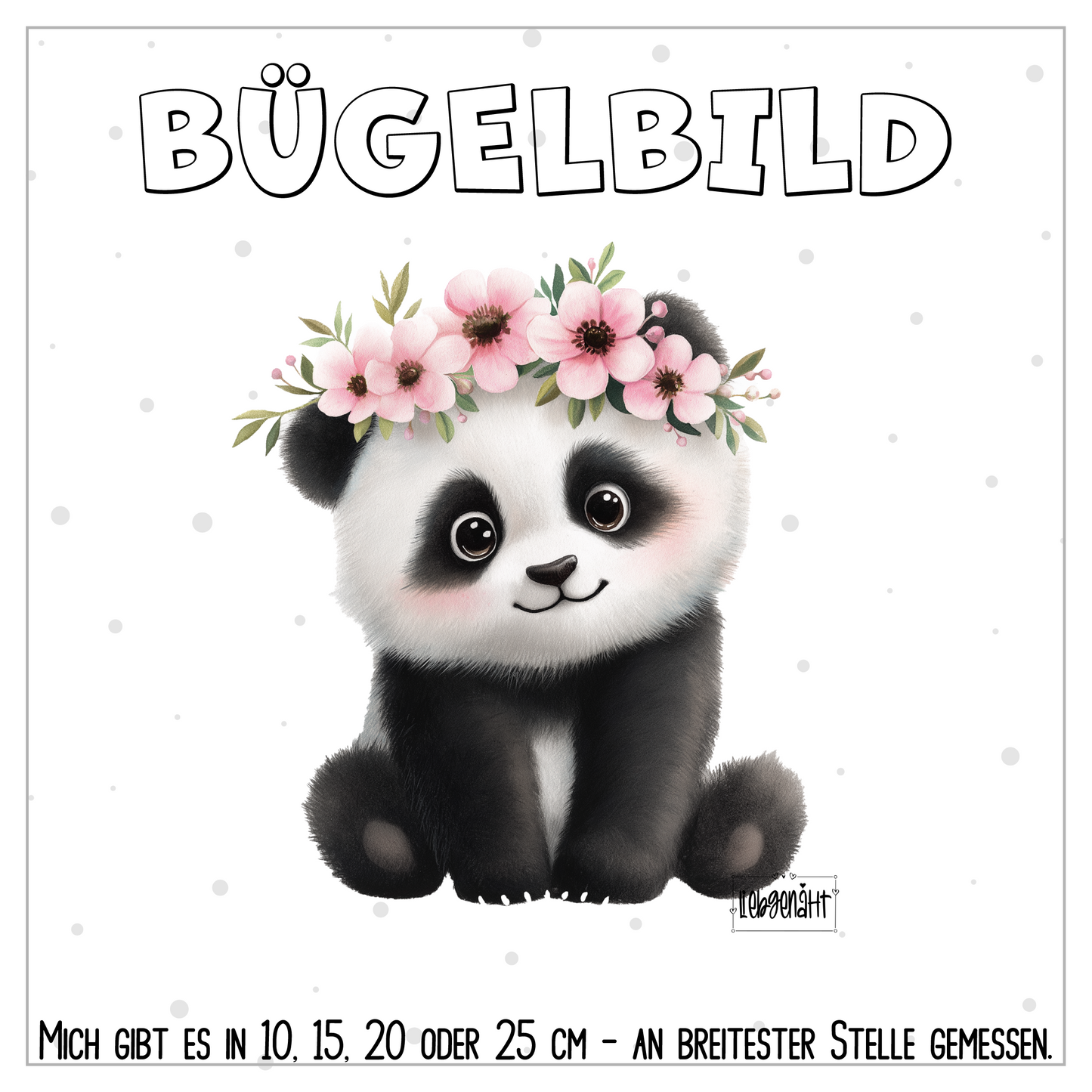 VORBESTELLUNG | BÜGELBILD | PANDA BLUMEN