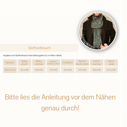 E-BOOK Steckschal | LiSo`s Crazy&WildWrap | Baby Short bis Adult wide