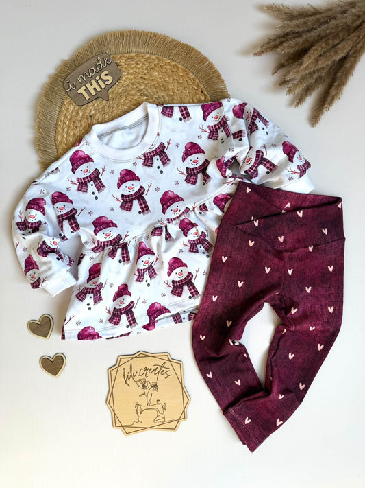 VORBESTELLUNG | WINTERHARMONIE | DENIM HERZEN BORDEAUX