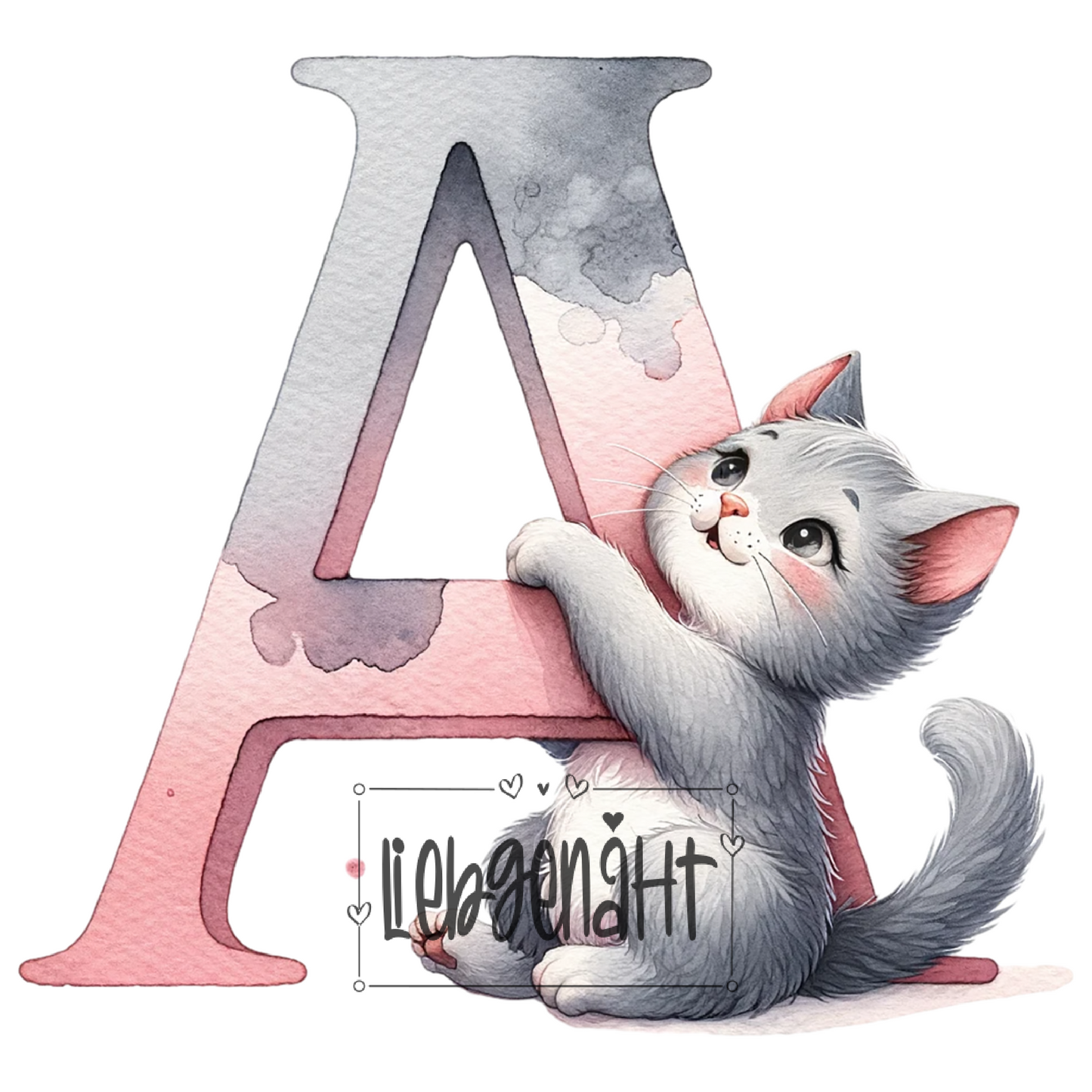 VORBESTELLUNG! - GLITZER - Alphabet Katze