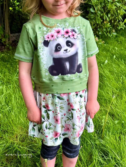 VORBESTELLUNG | PANDA SERIE | ROSA GRÜNE BLUMEN
