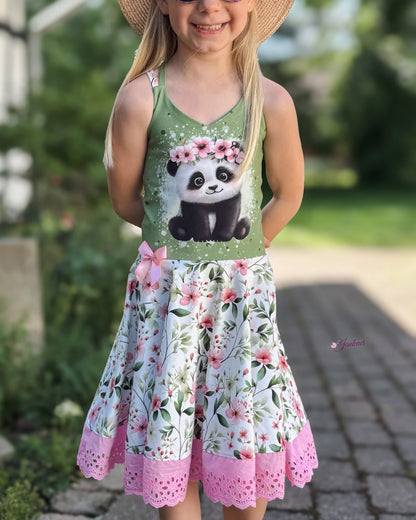 VORBESTELLUNG | PANDA SERIE | ROSA GRÜNE BLUMEN