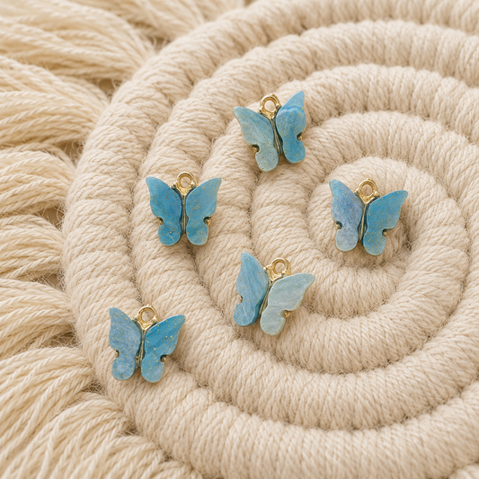 Anhänger Schmetterling, Glitzerhellblau