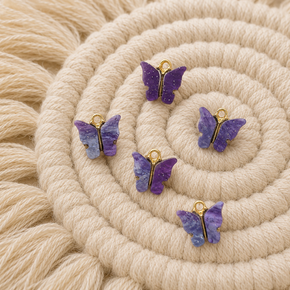 Anhänger Schmetterling, Glitzerlila