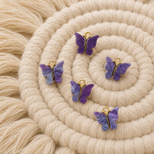 Anhänger Schmetterling, Glitzerlila