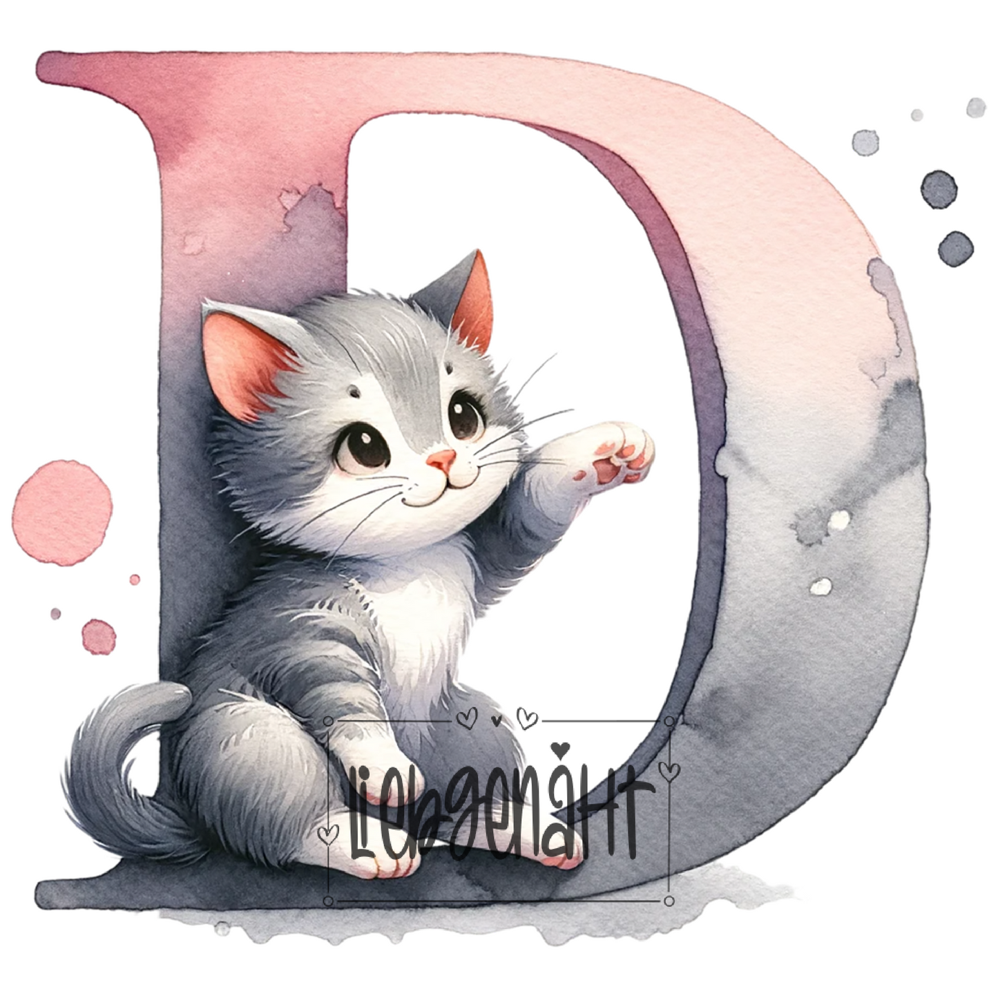 VORBESTELLUNG! - GLITZER - Alphabet Katze