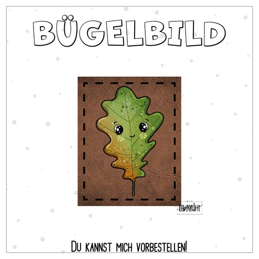 VORBESTELLUNG! Bügellabel - Katzengold - Blatt
