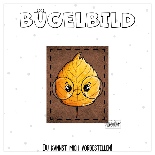 VORBESTELLUNG! Bügellabel - Katzengold - Blatt