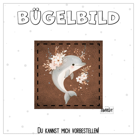 VORBESTELLUNG! Bügellabel - Delfin