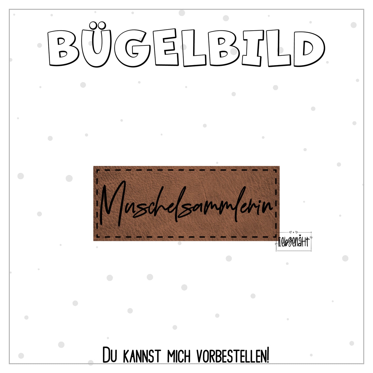 VORBESTELLUNG! Bügellabel Muschelsammlerin