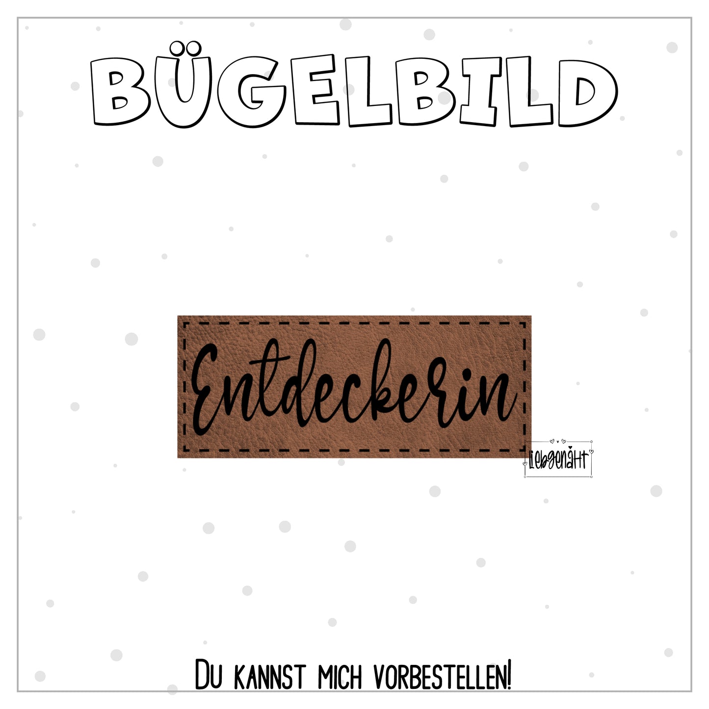 VORBESTELLUNG! Bügellabel Entdeckerin