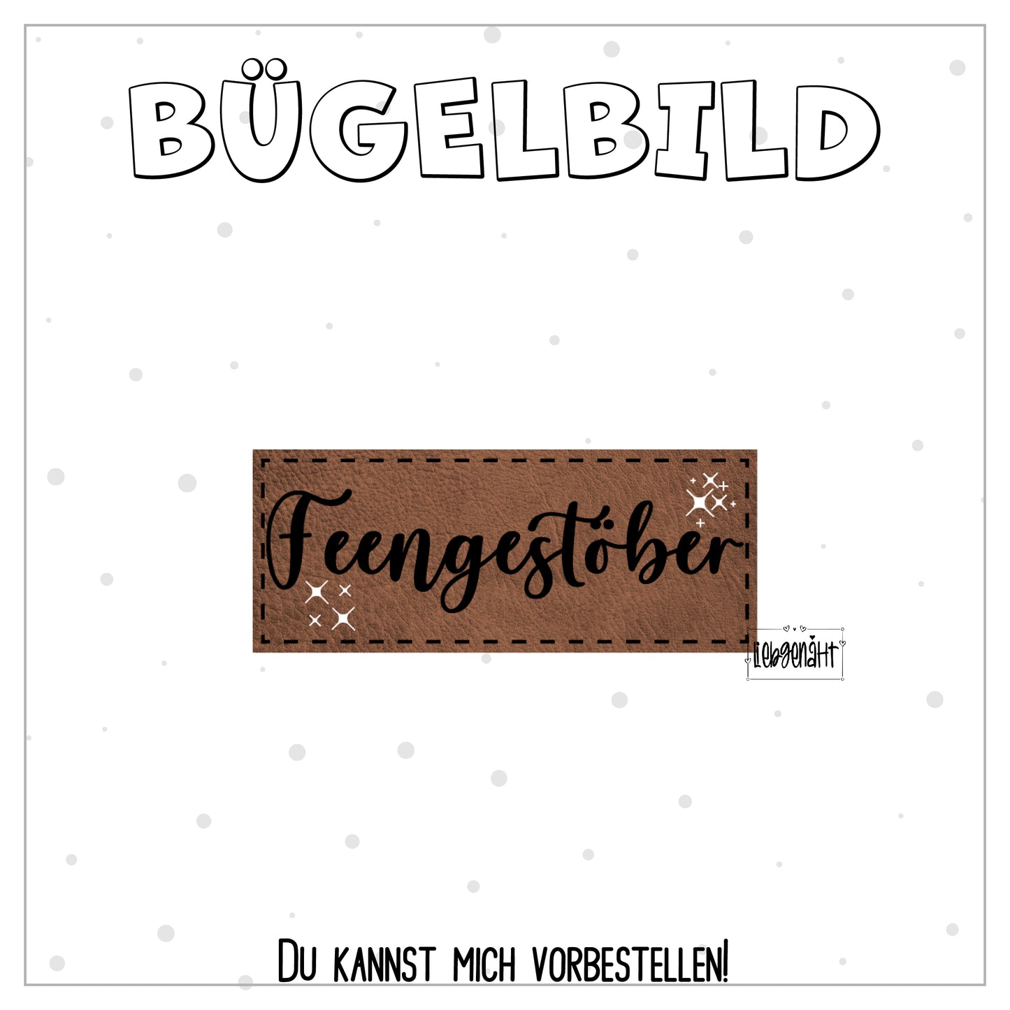 VORBESTELLUNG! Bügellabel Feengestöber