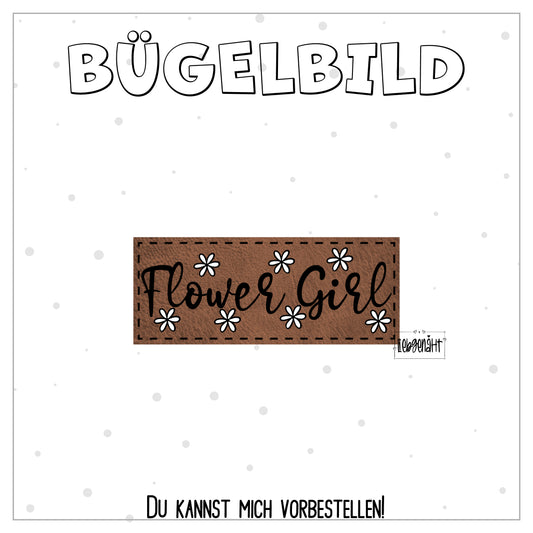 VORBESTELLUNG! Bügellabel Flower Girl