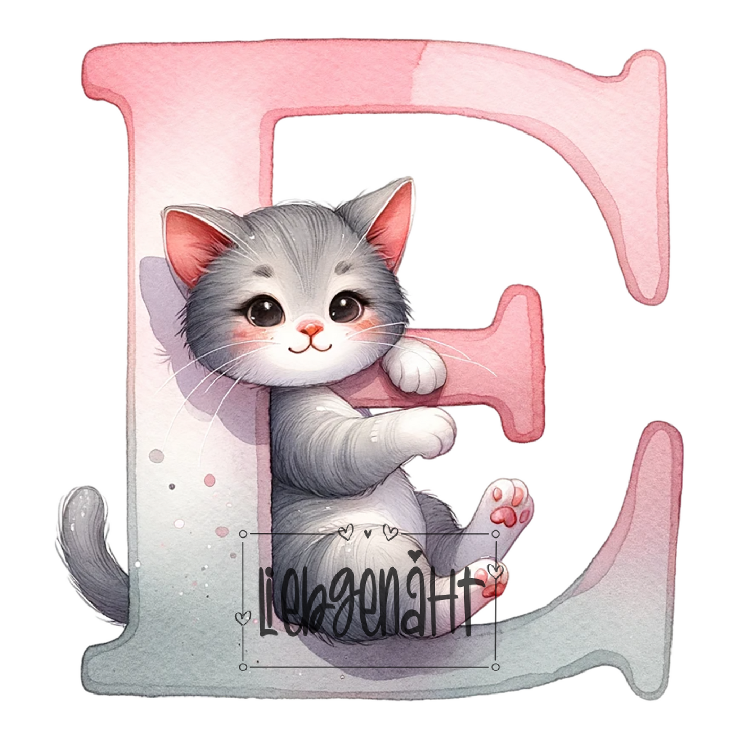 VORBESTELLUNG! - GLITZER - Alphabet Katze