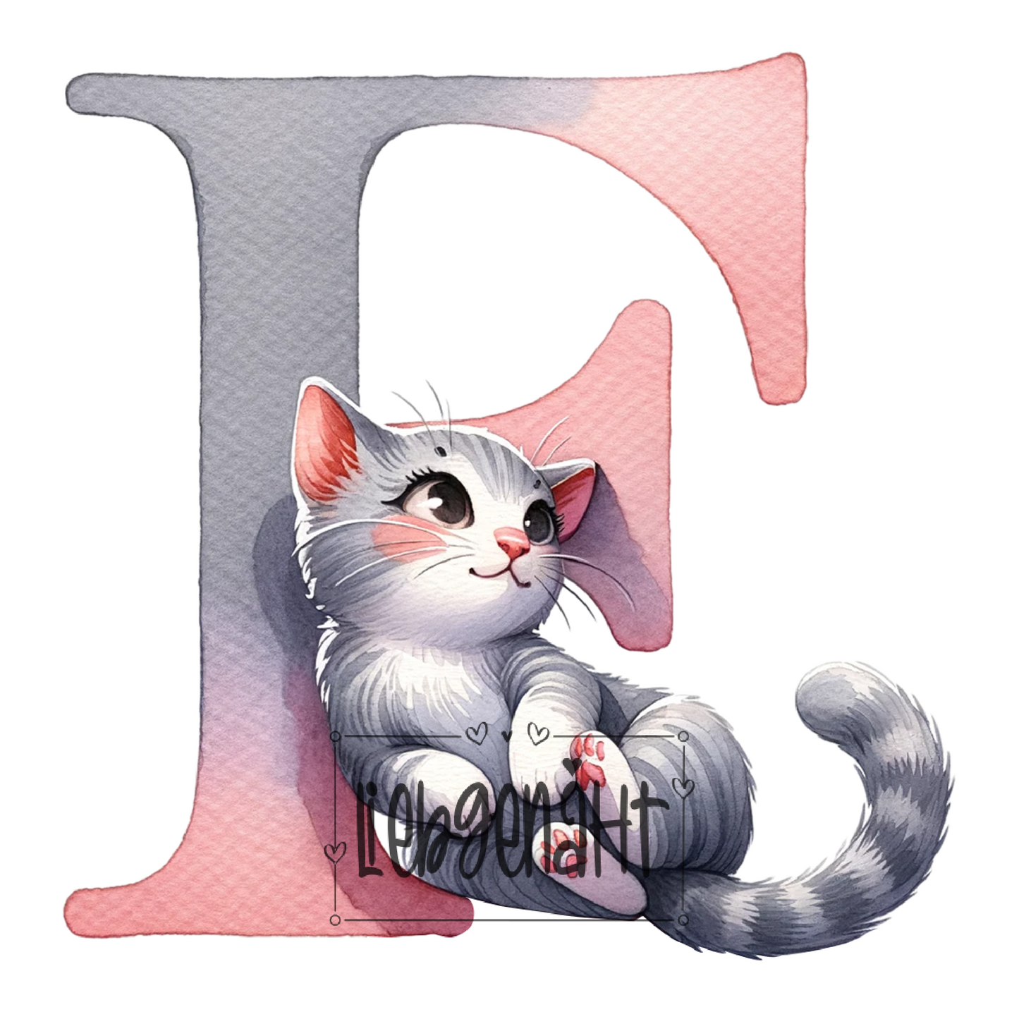 VORBESTELLUNG! - GLITZER - Alphabet Katze