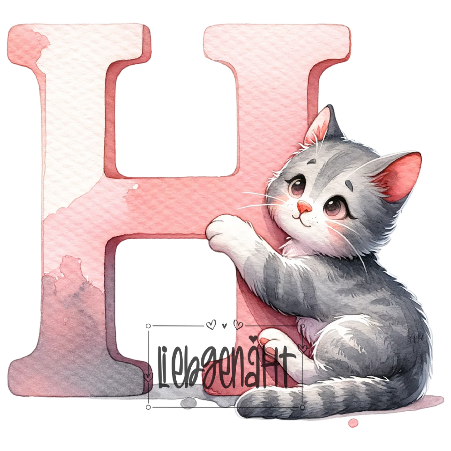 VORBESTELLUNG! - GLITZER - Alphabet Katze