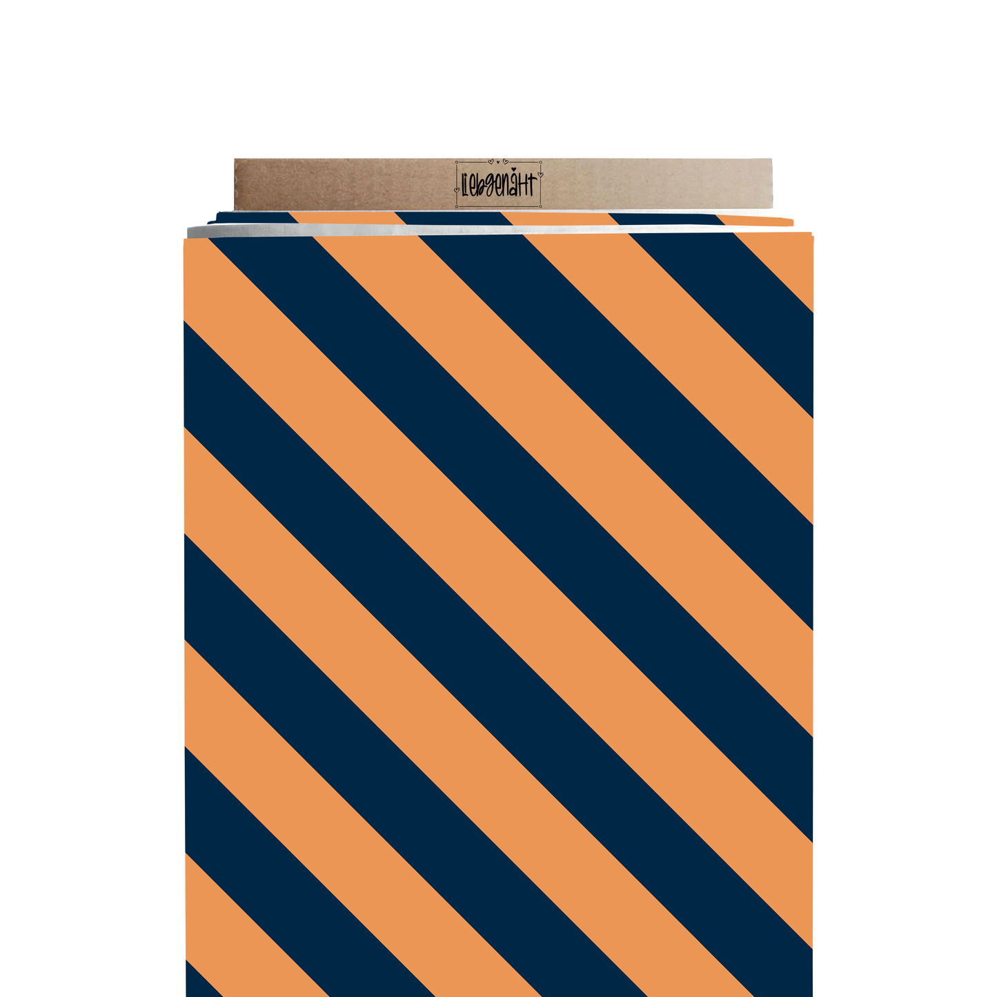 VORBESTELLUNG | SCHRÄGE STREIFEN DUNKELBLAU ORANGE | ASTRONAUTEN SERIE