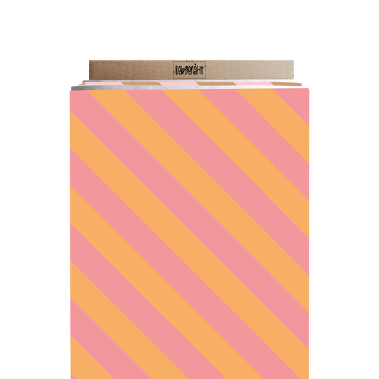 VORBESTELLUNG | SCHRÄGE STREIFEN PINK GELB | IGEL SERIE