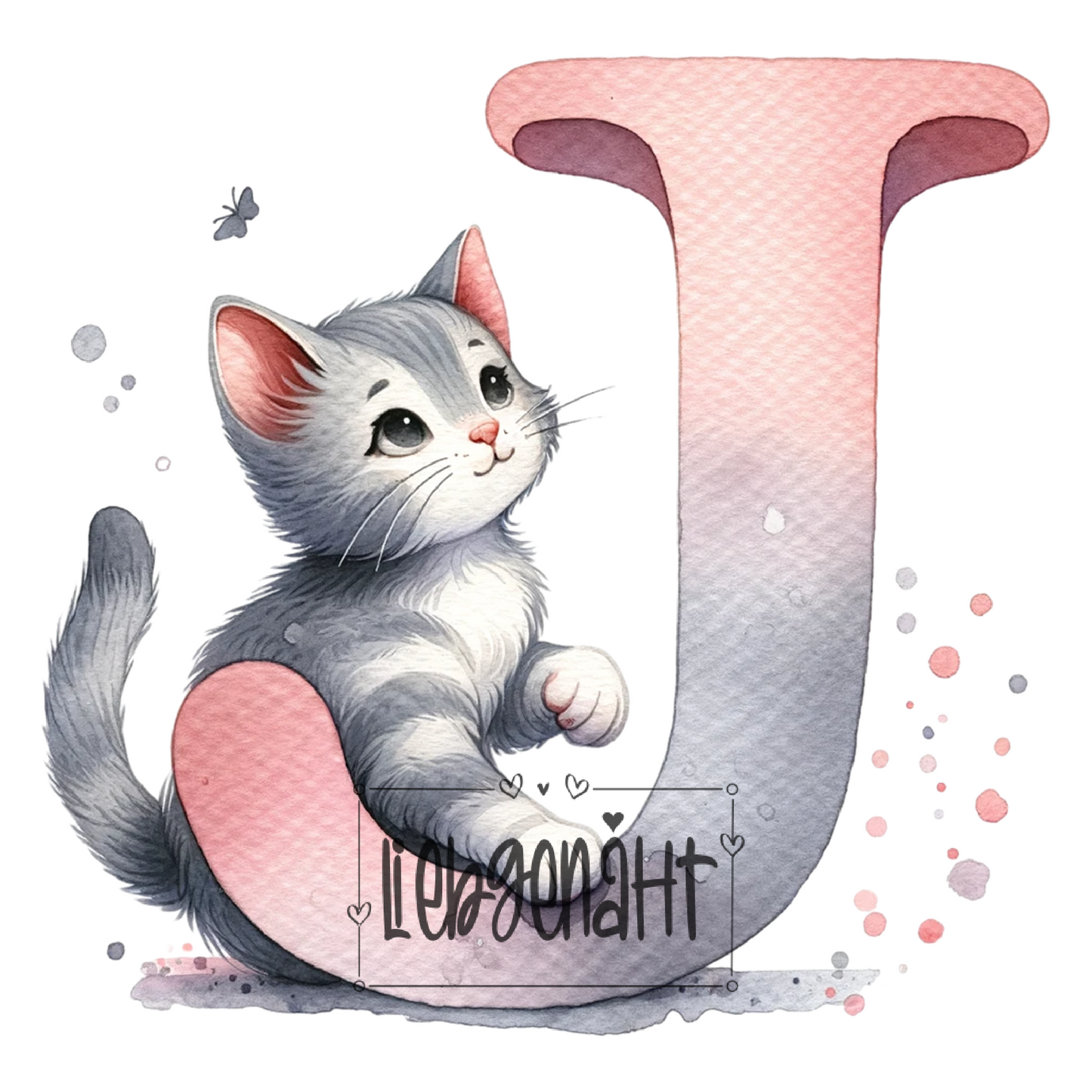 VORBESTELLUNG! - GLITZER - Alphabet Katze