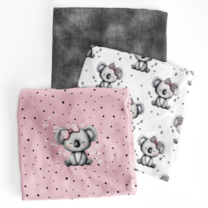 JERSEY | KOALA PANEL | PUNKTE ROSA KOMBI