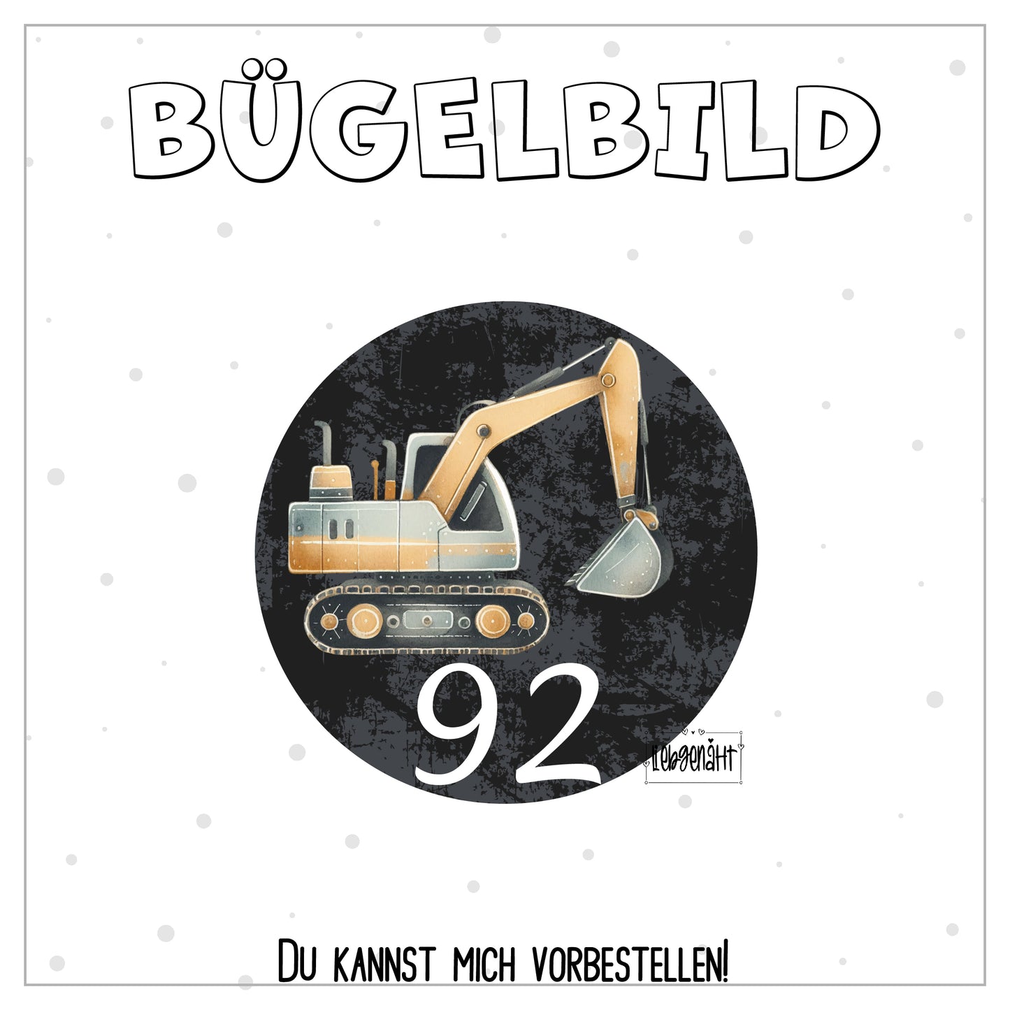 VORBESTELLUNG! Größenlabel - Bagger