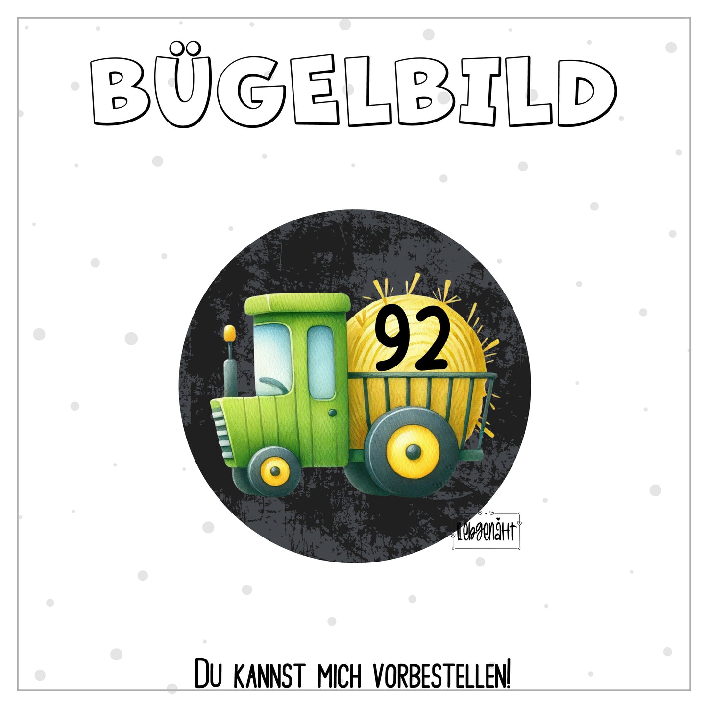 VORBESTELLUNG! Größenlabel - Traktor