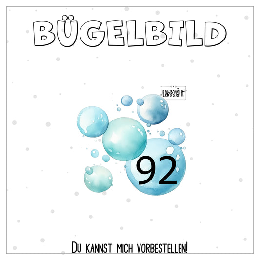 VORBESTELLUNG! Größenlabel - Bubble blau