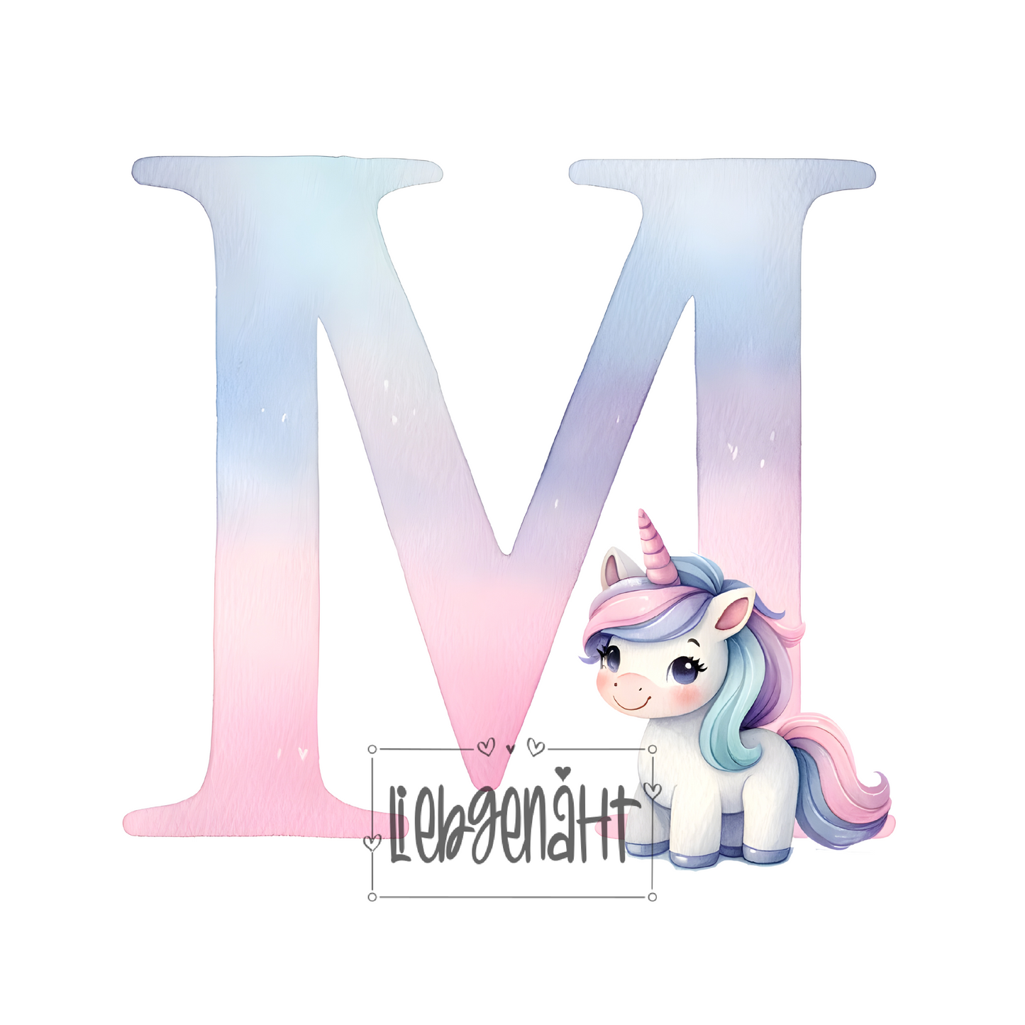 VORBESTELLUNG! - GLITZER - Alphabet Unicorn