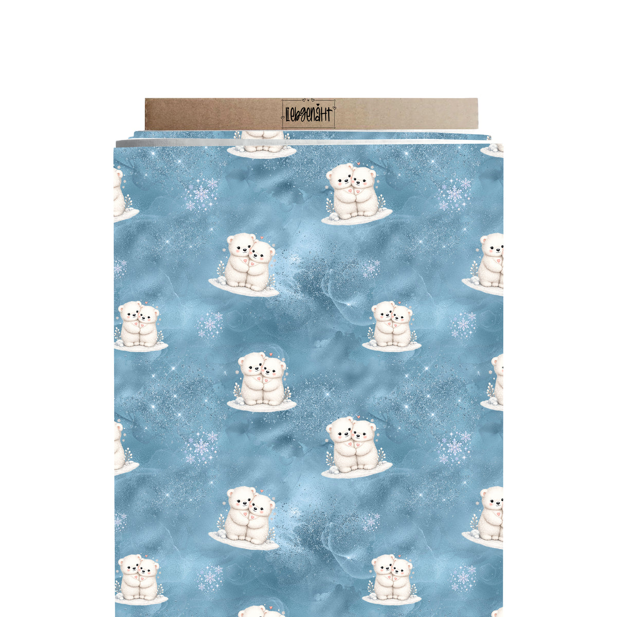 VORBESTELLUNG | WINTERWELT | ALLOVER KUSCHELBÄR EISBLAU