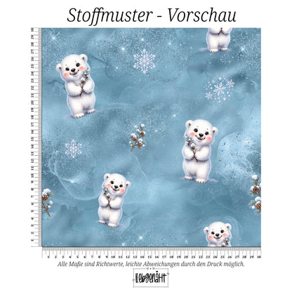 VORBESTELLUNG | WINTERWELT | ALLOVER BÄR EISBLAU