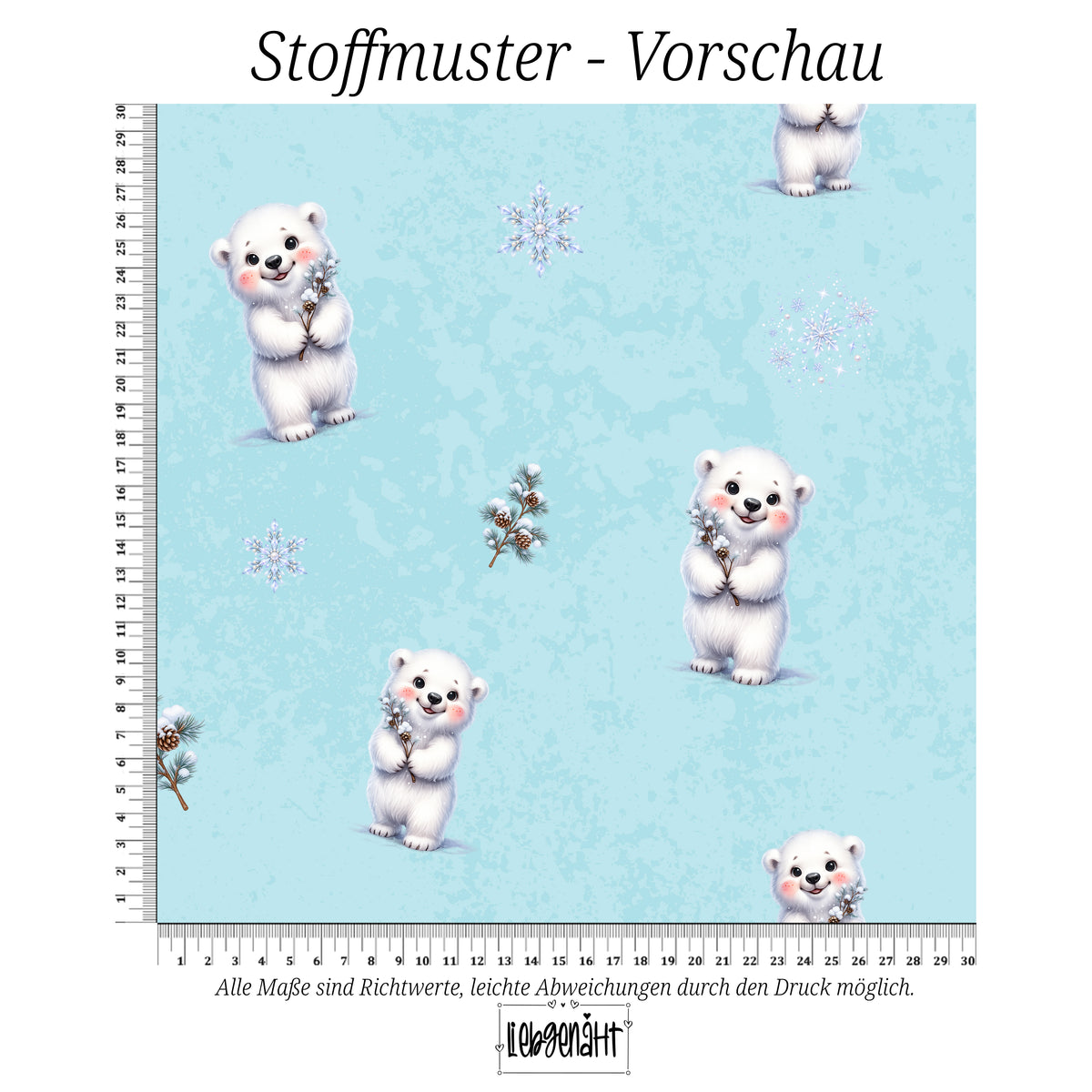 VORBESTELLUNG | WINTERWELT | ALLOVER BÄR FROSTHAUCH