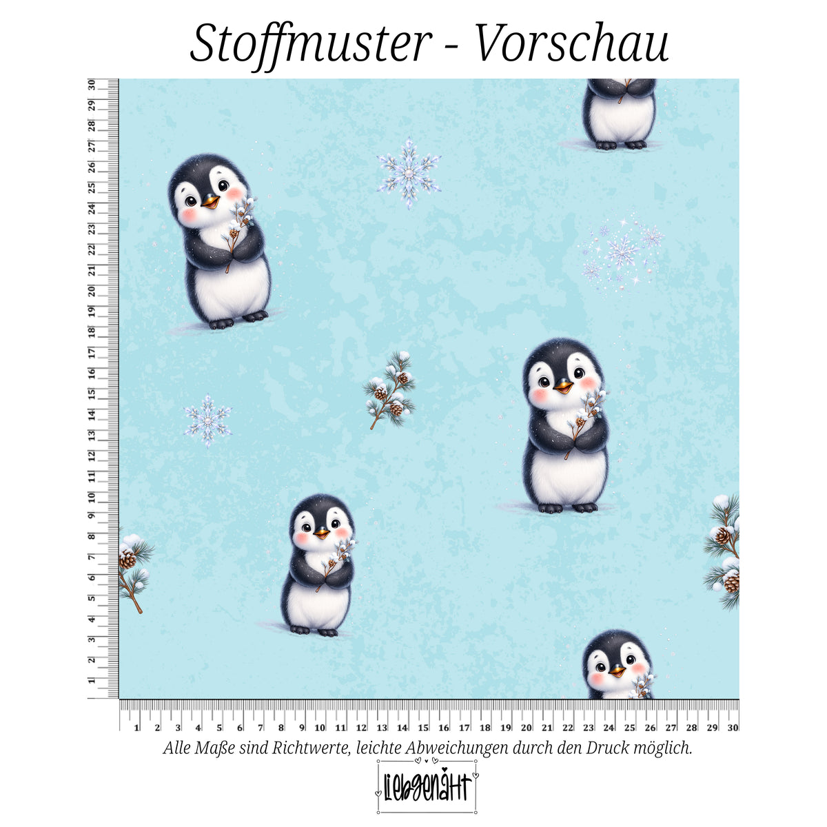 VORBESTELLUNG | WINTERWELT | ALLOVER PINGUIN FROSTHAUCH
