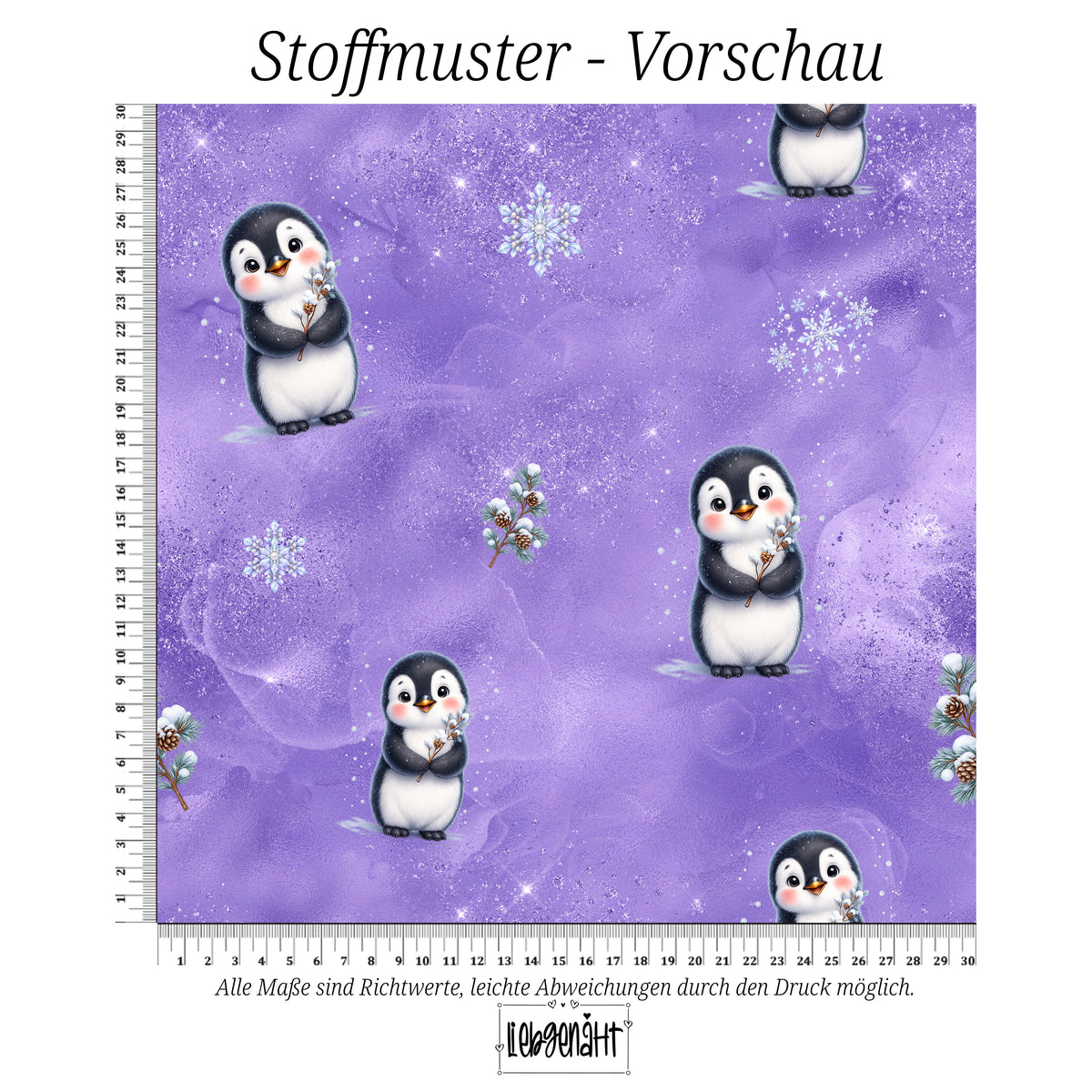 VORBESTELLUNG | WINTERWELT | ALLOVER PINGUIN FLIEDERZAUBER