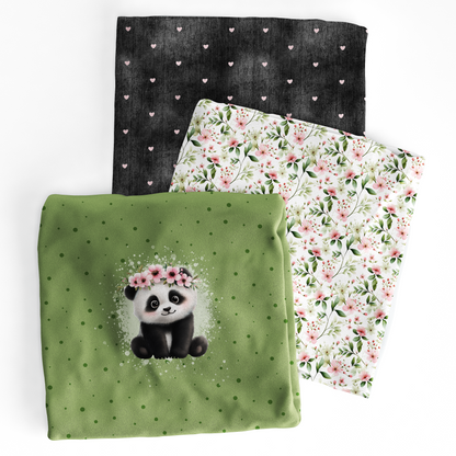 VORBESTELLUNG | PANDA SERIE | ROSA GRÜNE BLUMEN