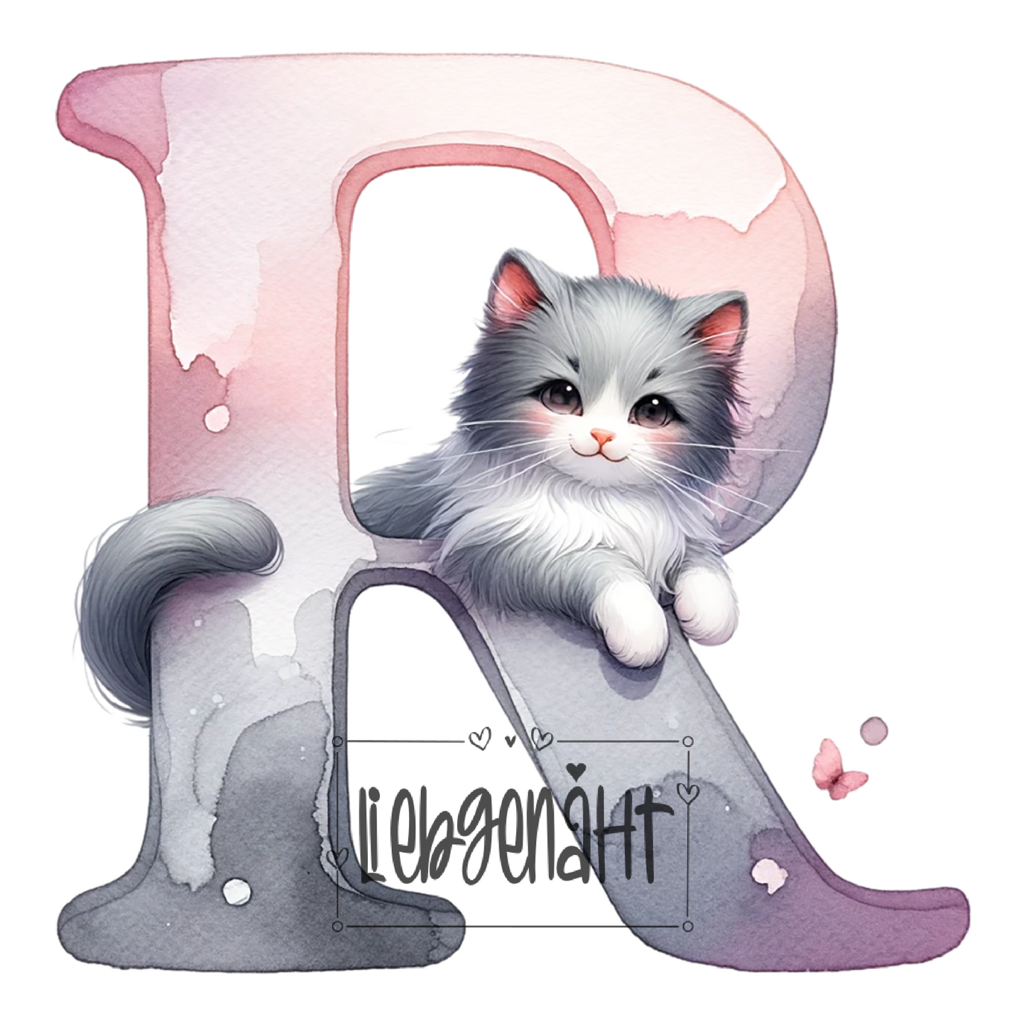 VORBESTELLUNG! - GLITZER - Alphabet Katze