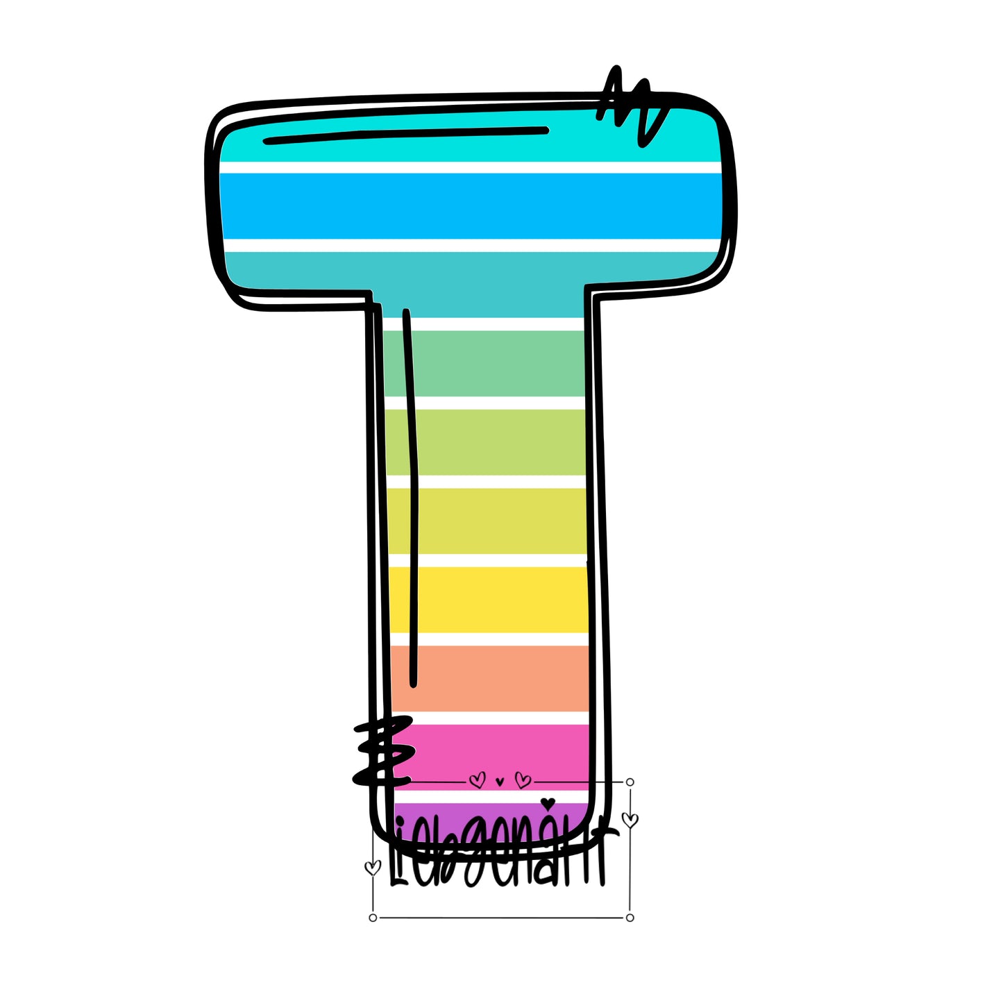 VORBESTELLUNG! - GLITZER - Alphabet Regenbogen