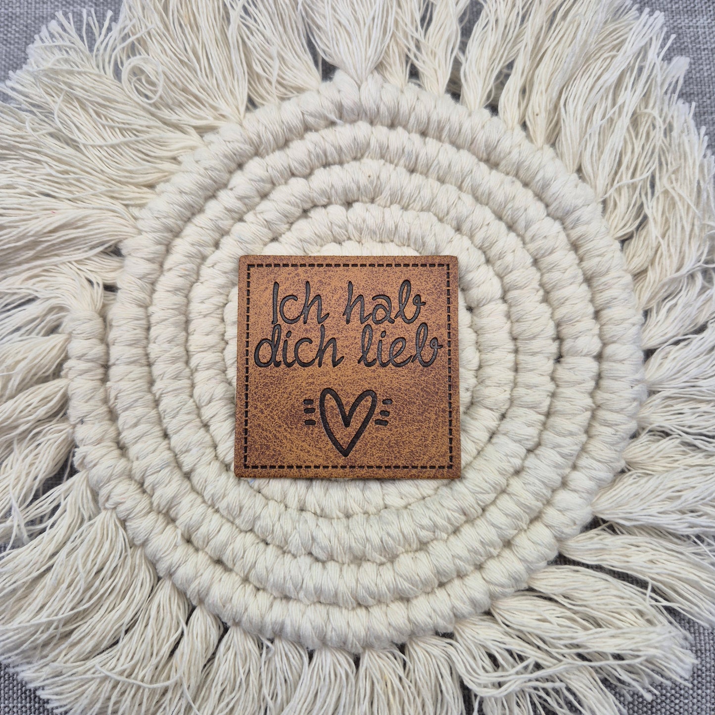 Ich hab dich lieb | Kunstlederlabel