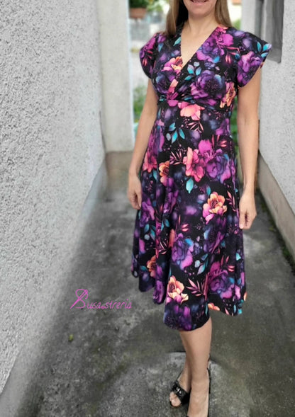 JERSEY | Black Flowers | Meterware