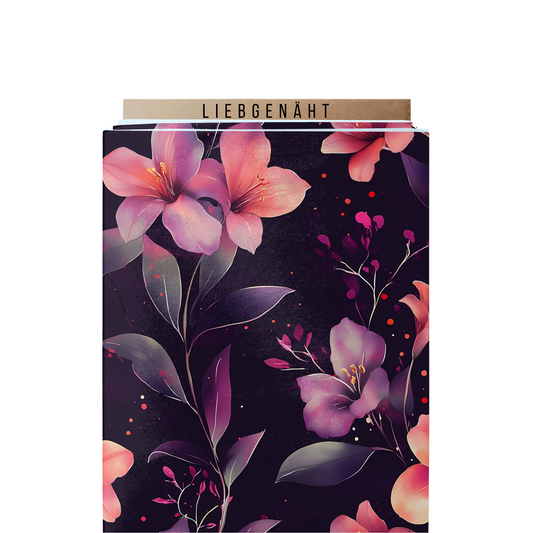 METERWARE! Blumen auf Schwarz - Jersey