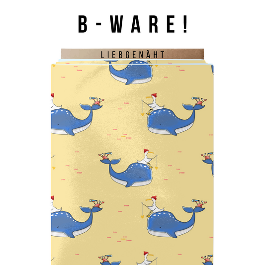 JERSEY | RESTSTÜCKE | B-WARE! | Walabenteuer Möwe & Krabbe AO - PASTELLGELB | GROWI
