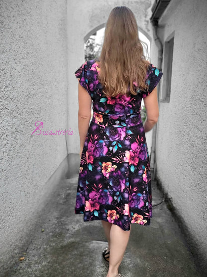 JERSEY | Black Flowers | Meterware