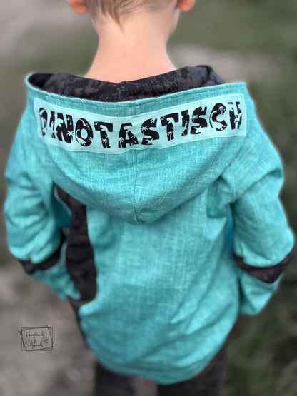 METERWARE! Leinen Blau/Türkis - Jersey