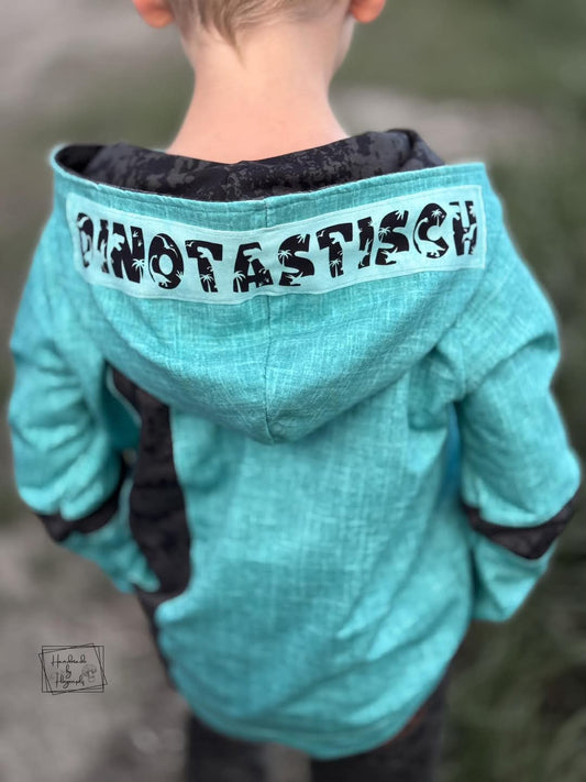 METERWARE! Leinen Blau/Türkis - Jersey
